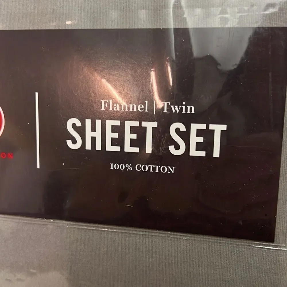 Martha Stewart Collection Luxury 100% Cotton Flannel Twin Sheets‎